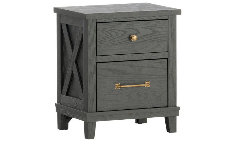 Flat Iron 2-Drawer Nightstand